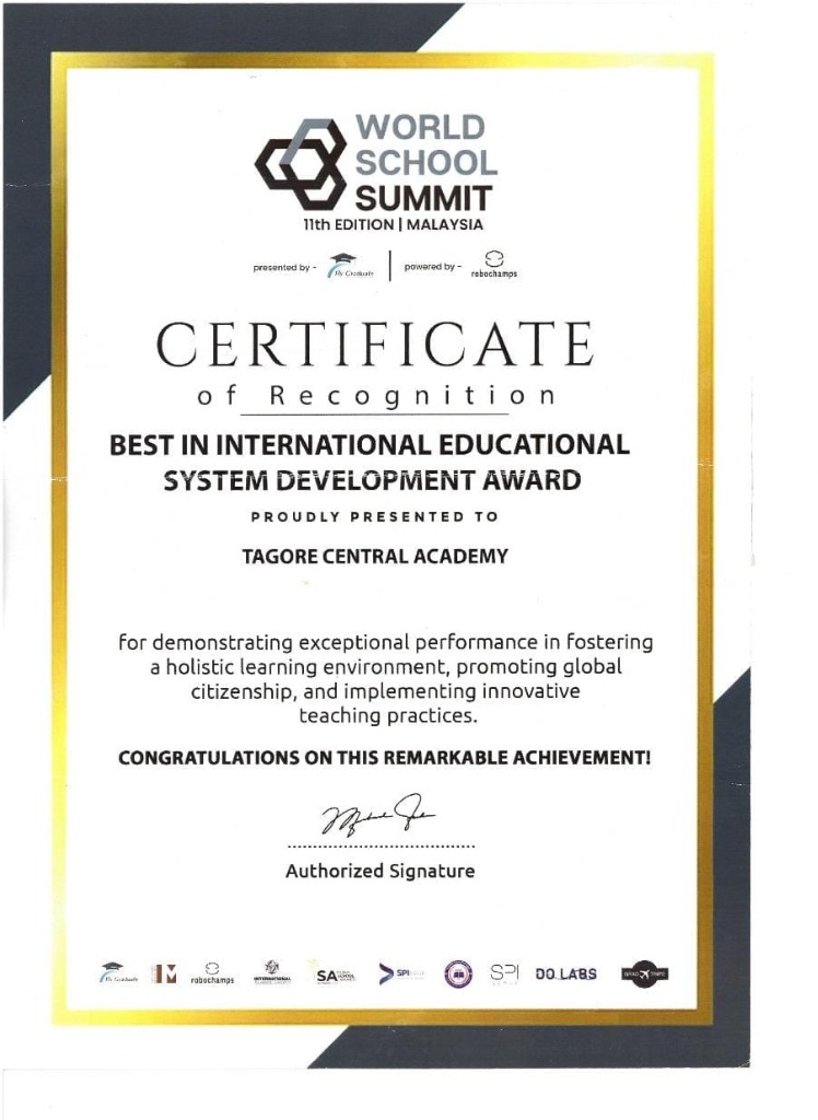 World School Summit Award Certificate